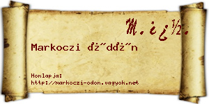 Markoczi Ödön névjegykártya